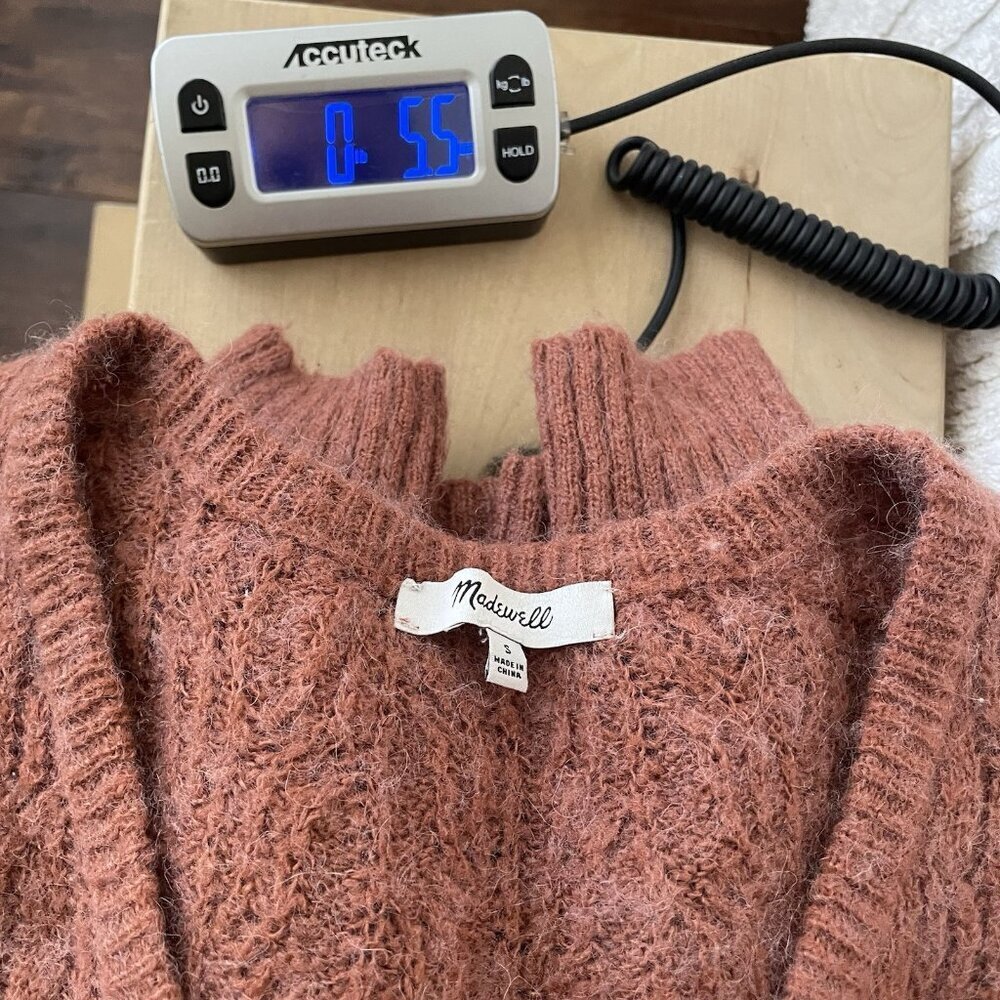 Madewell Sweater Womens Small Orange Alna Knitted Alpaca Blend Casual - Picture 8 of 8
